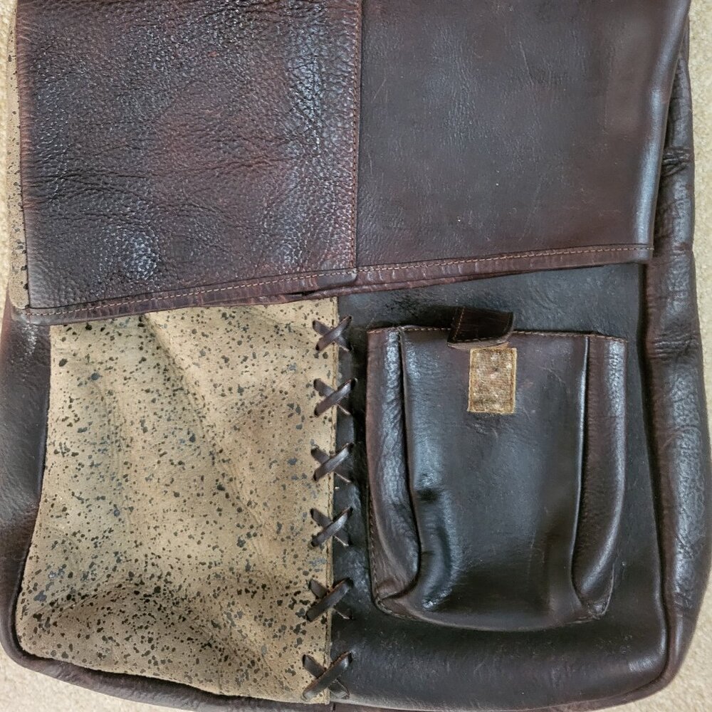 Rare German Dindl + Bua leather boho shoulder bag